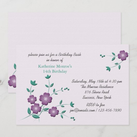 Invitation aux Posies de Coin (Devant / Derrière)