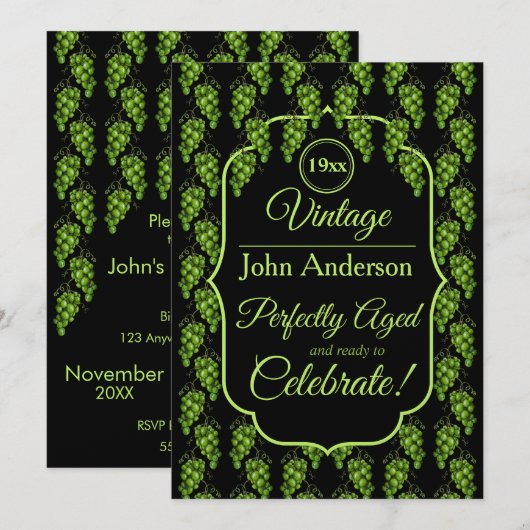 Invitation aux raisins verts (Devant / Derrière)