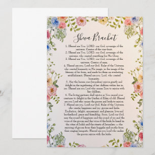 Invitation aux Sheva Brachot pour un mariage juif