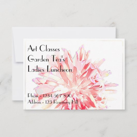 Invitation aux thés de jardin pour déjeuner des da (Devant)