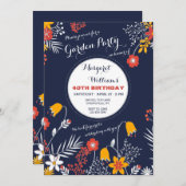 Invitation aux yeux brillants de fleurs de marine (Devant / Derrière)