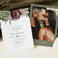 AVA Boho Bourgogne Floral Succulent Cactus Mariage