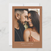 Invitation AVA Boho Terracotta Floral Succulent Enregistrer l (Dos)