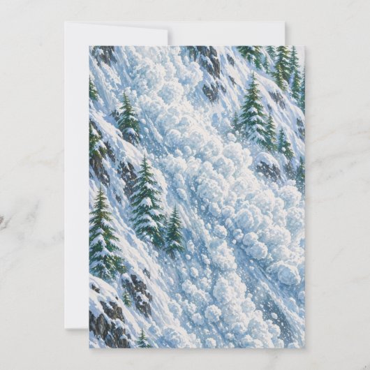 Invitation Avalanche Mountain Snow Scene (Devant)