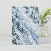 Invitation Avalanche Mountain Snow Scene (Debout devant)