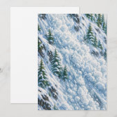 Invitation Avalanche Mountain Snow Scene (Devant / Derrière)