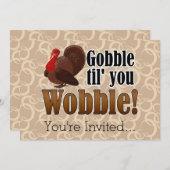 Invitation Avalez jusqu'à ce que vous dîner drôle de (Devant / Derrière)