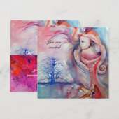 Invitation AVALON 1, rouge gemme (Devant / Derrière)