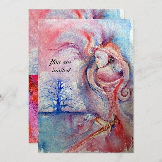 Invitation AVALON 1, rouge grenat (Devant / Derrière)