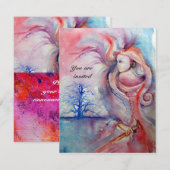 Invitation AVALON 1, rouge grenat (Devant / Derrière)