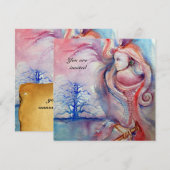 Invitation AVALON 2, rouge gemme (Devant / Derrière)