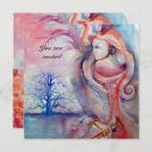 Invitation AVALON 2, rouge-pierres (Devant / Derrière)