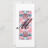 Invitation AVALON Abstrait Monogramme rose violet (Devant)