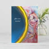 Invitation AVALON, bleu gemme (Debout devant)