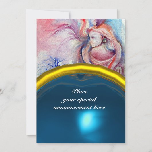 Invitation AVALON, bleu gemme (Dos)