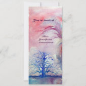 Invitation AVALON, bleu pourpre rose doux (Dos)