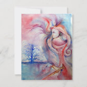 Invitation AVALON, bleu pourpre rose doux (Devant)