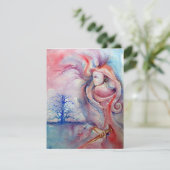 Invitation AVALON, bleu pourpre rose doux (Debout devant)