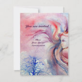 Invitation AVALON, bleu pourpre rose doux (Dos)