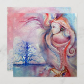 Invitation AVALON, bleu pourpre rose doux (Devant / Derrière)