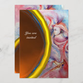 Invitation AVALON, gemme orange (Devant / Derrière)