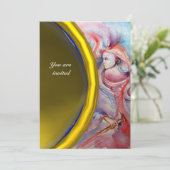 Invitation AVALON, jaune gemme (Debout devant)