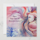 Invitation AVALON Magie et Mystère rose clair bleu blanc (Dos)