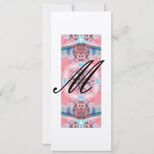 Invitation AVALON monogramme 2, rose violet métallisé CHAMPA (Devant)