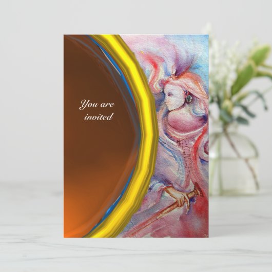 Invitation AVALON, orange gemme (Debout devant)