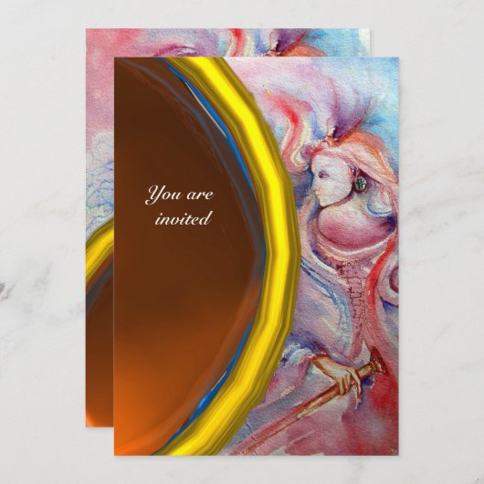 Invitation AVALON, orange gemme (Devant / Derrière)