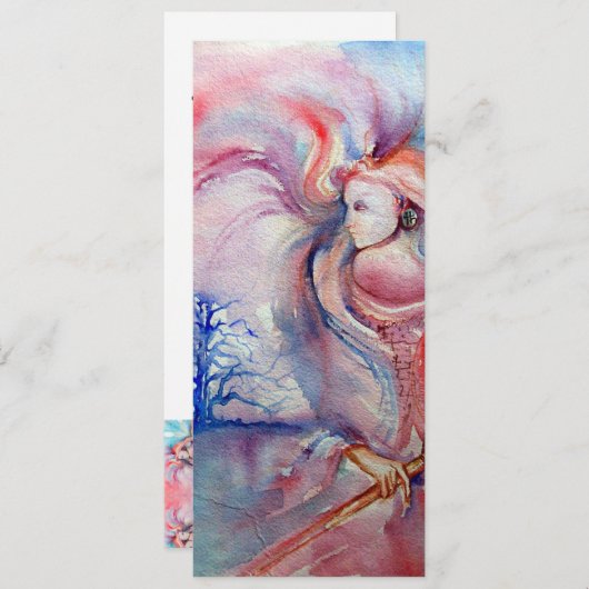 Invitation AVALON psychédélique, bleu violet rose doux (Devant / Derrière)