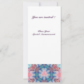 Invitation AVALON psychédélique, rose tendre bleu violet (Dos)
