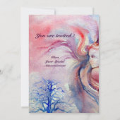Invitation AVALON, rose pâle bleu violet (Dos)