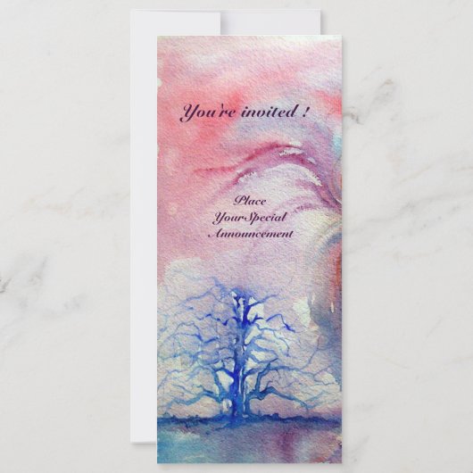 Invitation AVALON, rose pâle violet bleu (Dos)