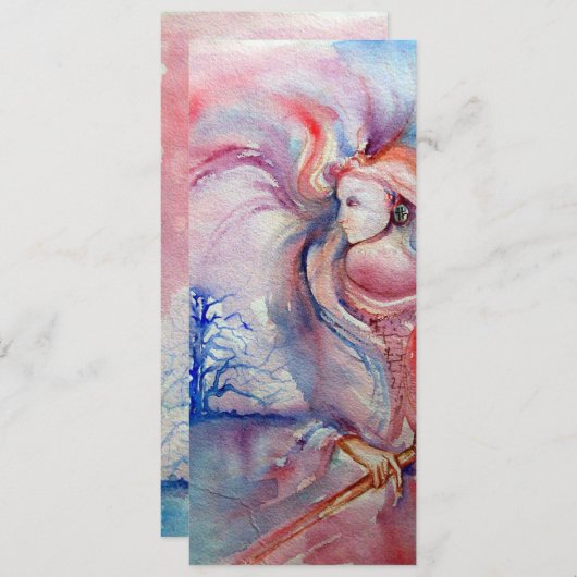 Invitation AVALON, rose pâle violet bleu (Devant / Derrière)