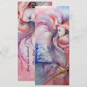 Invitation AVALON, rose tendre bleu violet (Devant / Derrière)