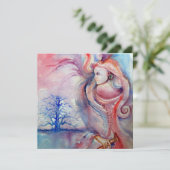 Invitation AVALON, rose tendre bleu violet (Debout devant)