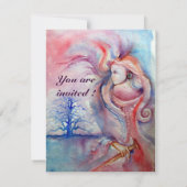 Invitation AVALON, rose tendre violet bleu violet (Dos)