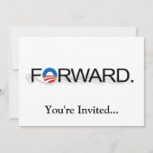 Invitation Avancer pour Obama 2012 (Devant)