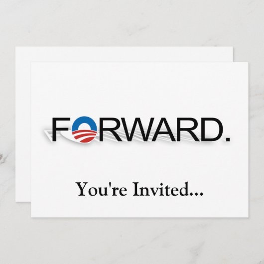 Invitation Avancer pour Obama 2012 (Devant / Derrière)