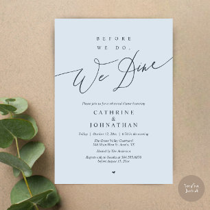 Invitation Avant de commencer, nous dînons, Dîner de répétiti