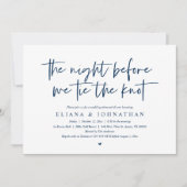 Invitation Avant de cravate du noeud, Dîner de répétition Mar (Devant)