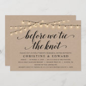 Invitation Avant de cravate du noeud, répétition Mariage, Kra (Devant / Derrière)