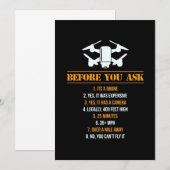 Invitation Avant de demander au pilote de drone (Devant / Derrière)