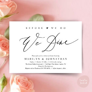 Invitation Avant de dîner, on dîne, Dîner de répétition Maria