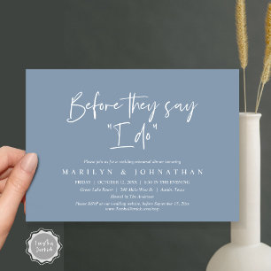 Invitation Avant De Dire "Je Le Fais", Dîner De Répétition Ma