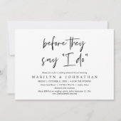 Invitation Avant De Dire "Je Le Fais", Dîner De Répétition Ma (Devant)