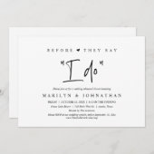 Invitation Avant De Dire "Je Le Fais", Dîner De Répétition Ma (Devant / Derrière)