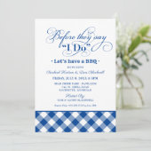 Invitation Avant de dire oui BBQ bleu royal (Debout devant)