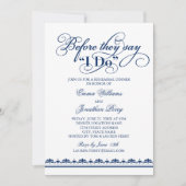 Invitation Avant de dire oui, dîner de répétition de la marin (Devant)